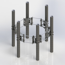 rRU Mount,6-sided, 5in up to 60dia. pol (Each)
