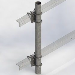 pipe mnt, 3.5in pipe to 3x3 angle w/pip (Each)