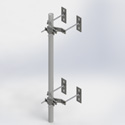 wall mnt brkt 1.5in-3.5in od hollow wall (Each)