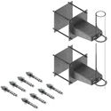 unvrsl Wall Mt,12stnd-off, no pipe (Each)