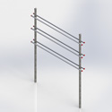 Utility H-frame with 6 rails (Each)