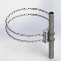 hD Chain Mount w/tie back, 3.5ODx84in (Each)