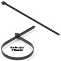 tIE WRAP (ZIP TIE) 1/2in X 18in, BLACk (P100)